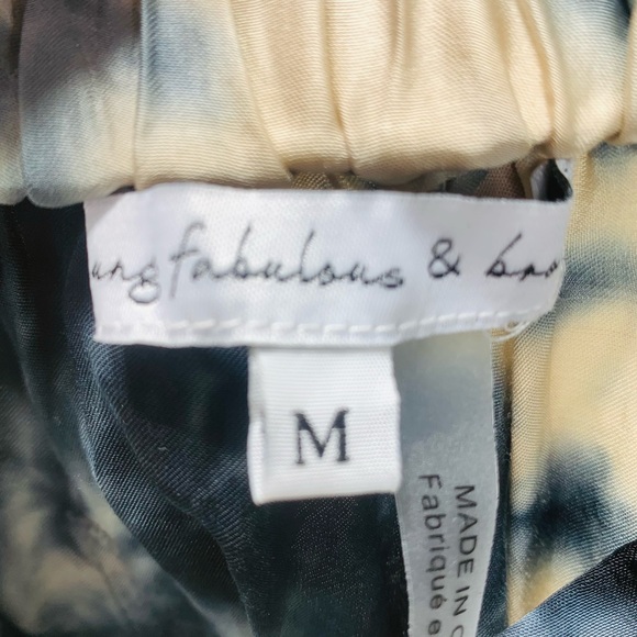 Young Fabulous & Broke Tie Dye Satin Ankle Pants Joggers Cargo Pants Medium - Picture 13 of 14